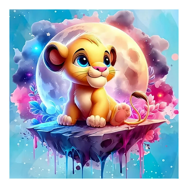 Pintura Diamante DIY Disney Stitch Simba the Lion King Mosaico Dumbo Set De Bordado De Diamantes Cuadrado Y Redondo Decoración De Pared Cartoon