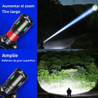 Linterna Frontal Potente 10000000LM Con 3 Modos Luz LED Para Camping Pesca Caza Impermeable Con Luz De Advertencia - details 22