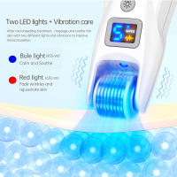 Hello Face Derma Roller G5 Bio Microneedling Con Terapia De Luz Roja Y Azul Y EMS Máquina Facial Para Regeneración De Cabello Y Barba - details 1