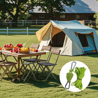 2/4/8pcs Cuerda Reflectante Para Tienda De Campaña Amarrar Rápido Fijador Cierre Pulley Tensión Gancho Toldo Viento Exterior - details 2