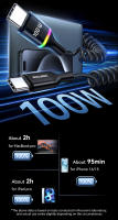 Cable USB C a Tipo C Flexible 100W PD Con LED Para Carga Rápida Y Datos Rocoren Compatible Con iPhone 16 15 pro Max MacBook Xiaomi - details 6