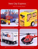 Juego De Modelos De Camiones De Incendio Y Coches Para Niños Kit De Juguete De Ingeniería Con Avión Y Tren Excavadora Regalo Para Niños - details 13