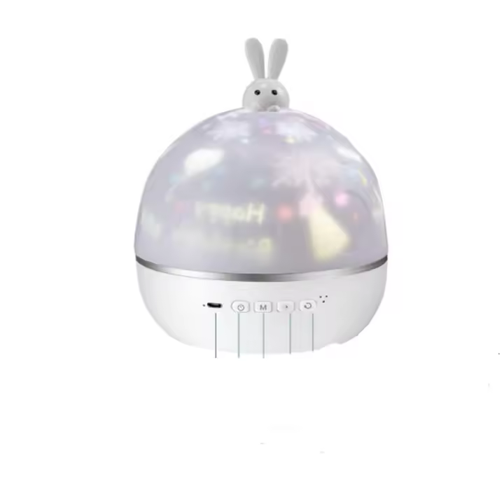 Lampara y Proyector Estrellas Bebe ( 2 en 1 ) de marca One Fire con 15 Temas Luz Nocturna Infantil con Control Remoto, Música Proyector Bebes Luces y Musica, 360° Rotación Proyector Infantil Temporizador Regalos para Bebes - 1