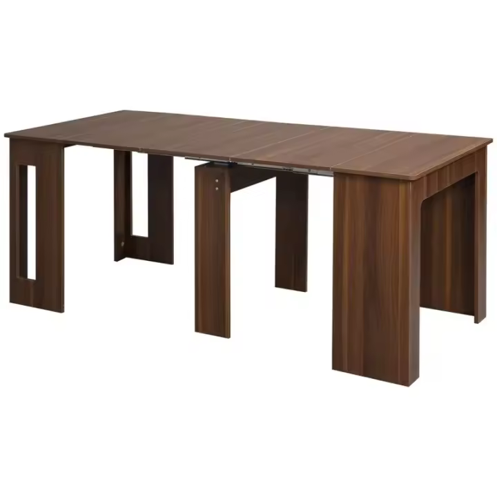 Mesa de comedor Ghinda Homcom extensible 4-6 personas marrón 75x60-180x85 - 1