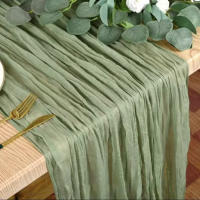 1pc Runner De Mesa Rectangular De Poliéster Estilo Boho Rustico Bandera De Mesa Para Decoración De Casamiento Y Fiestas - details 0