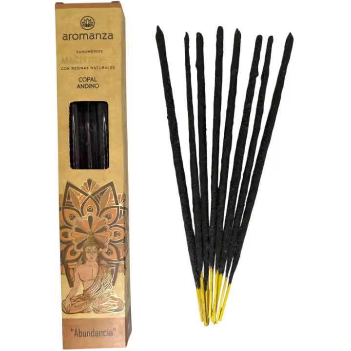 Sahumerios Magistrales Copal Andino Inciensos Aromanza Argentina 8 barritas gruesas con Resinas Naturales - Abundancia - 1