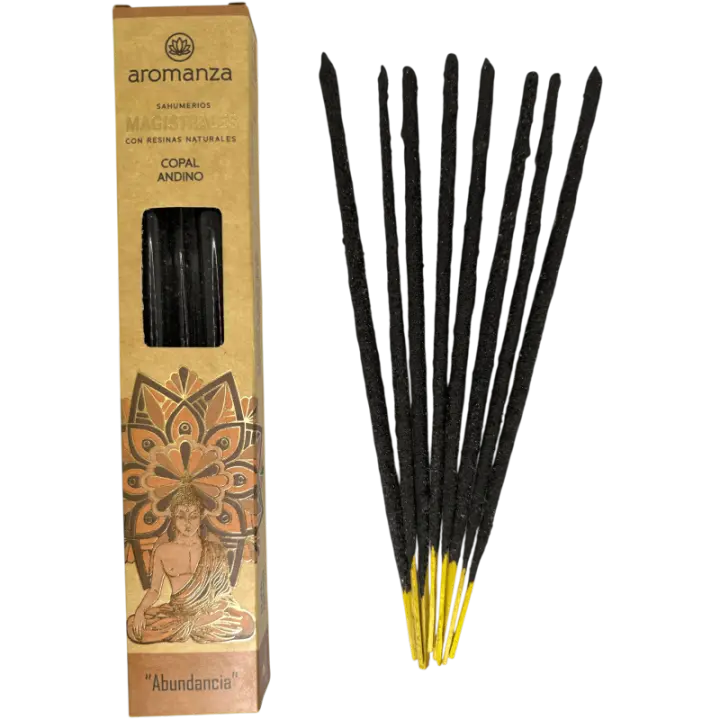 Sahumerios Magistrales Copal Andino Inciensos Aromanza Argentina 8 barritas gruesas con Resinas Naturales - Abundancia - 1