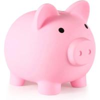 Caja De Ahorro En Forma De Cerdo Piglet Para Niños En Colores Rosa Y Azul Juguetes Seguros Para Contar Monedas Organizador De Dinero Sin Abrir Medidas 14x12x13 Cm Peso 170 G - details 2