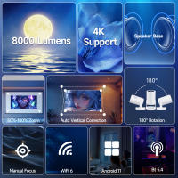 Proyector Portátil Magcubic Android 11 4K 1280*720P HY300 pro Con Dual Wifi 260ANSI 180° Flexible BT5.0 Cine Al Aire Libre - details 5