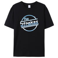 Camiseta De Algodón Para Hombre Estampado De La Banda Indie Rock the Strokes Verano Manga Corta Tallas Grandes Color Negro Top Casual - details 8