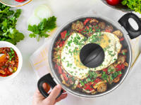 Juego De 3 Ollas y Sartenes Induccion Antiadherente - Vitroceramica Set Ollas Y Sartenes Batería Cocina Inducción Para Hervir Freír o Saltear Comidas Más Saludables Con Menos Aceite - details 3