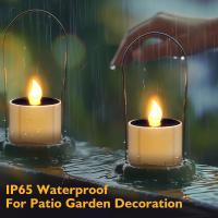 Velas LED De Té Solar Impermeables Recargables Para Exterior Decoración De Jardín Y Hogar Velas Electrónicas Sin Flamante Fuente De Luz Para Fiesta - details 3