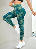 Pantalones De Yoga De Cintura Alta Sin Costuras Para Mujer Levanta Glúteos Pierna Larga Elasticidad Completa Fitness Running - details 7