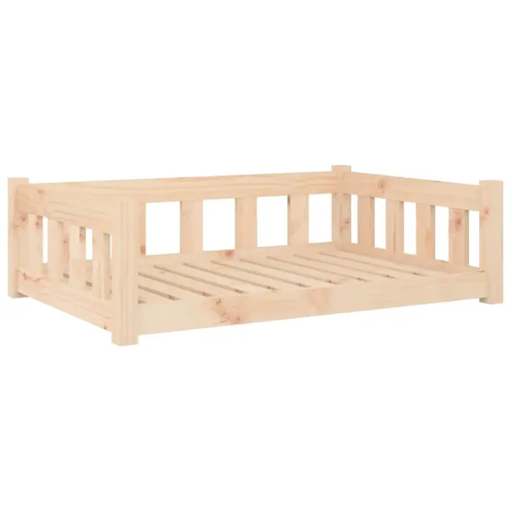 Cama para perros madera maciza de pino 95,5x65,5x28 cm - 1