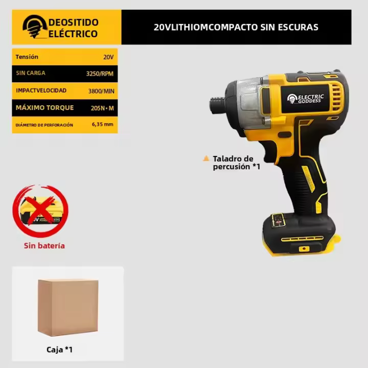 Driver De Impacto Inalámbrico DCF887 20V Con Broca Sin Escobillas Recargable Herramienta Eléctrica Para Batería DEWALT 1/4 Pulgadas - 1