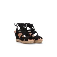 KTEY 523 920-220 NEGR Sandalias plataforma mujer 35921 25V SANDALIA CUÑA YUTE ANTE NEGRO - details 1