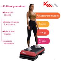 AREBOS Banco Step Ajustable Km-fit Aeróbico | Plataforma Fitness Stepper - details 7