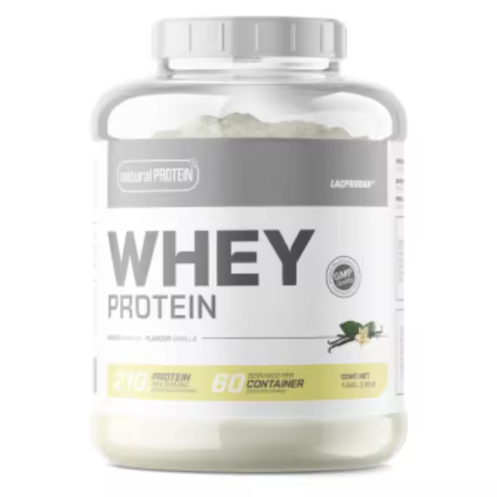 WHEY Proteína Lacprodan 1800g - Natural Protein  MUSCLECULT│Aumentar Masa Muscular - 1