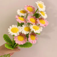 Flores Creativas De Hilo Tejido a Mano En Estilo Margarita Para Decoración De Fiesta Boda Regalo DIY Sin Personalización - details 9