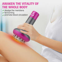 Masajeador Eléctrico De Lymphática Meridian Body Con Cepillo De Masaje Microcorriente Anticelulitis Guasha Calor Físioterapia Apparatus Para Relajación Corporal - details 2