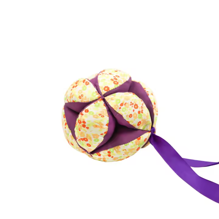 Pelota de tela creativa para niños, pelota de atrapar con la mano, pelota de tela interactiva para bebés, puede jugar con la pelota, cinta de hortensia - 1