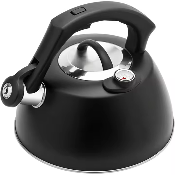 Hervidor de silbido-Inducción-Estufa de silbido segura-Hervidor de agua superior, hervidor de silbido de acero inoxidable de 2,5 litros, para cocina con mango ergonómico fresco - 1