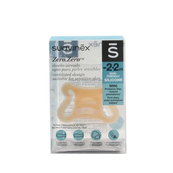SUAVINEX CHUPETE SILICONA FISIOLOGICO SX PRO ZERO-ZERO -2 - 2 MESES 1 UNIDAD - 1
