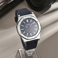 Reloj De Cuarzo Para Hombre Con Correa De Cuero Nuevo 2024 Estilo Fashion Grande Display Sin Números Movimiento De Cuarzo Acero Inoxidable Calendario Completo - details 5