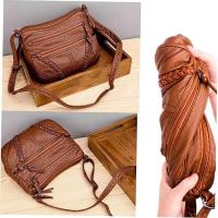 Práctica Bolsa de tela de Piel en color marrón - alta calidad - details 4