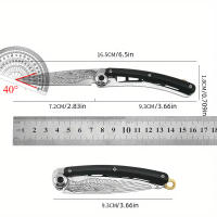 Cuchillo Plegable Portátil Para Exteriores Con Hoja De Acero Inoxidable Llavero Colgante Herramientas De Camping Viaje Regalos De Vacaciones - details 1