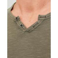 Camiseta con botones hombre Jack & Jones 12164972 manga corta color verde - details 1