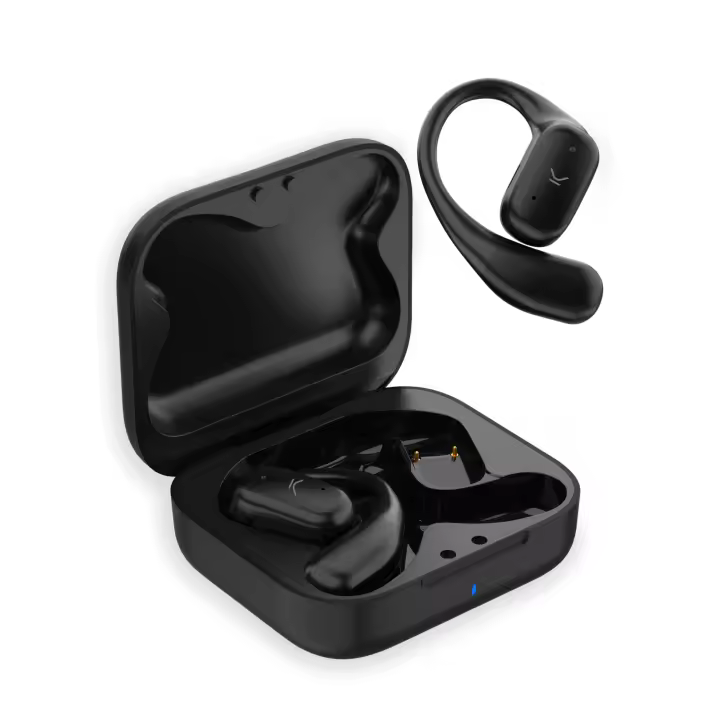 Auriculares inalámbricos KSIX Cosmos, Open Ear, Autonomía 6+18h, Control táctil, Llamadas, Asistentes de voz, Negro - 1