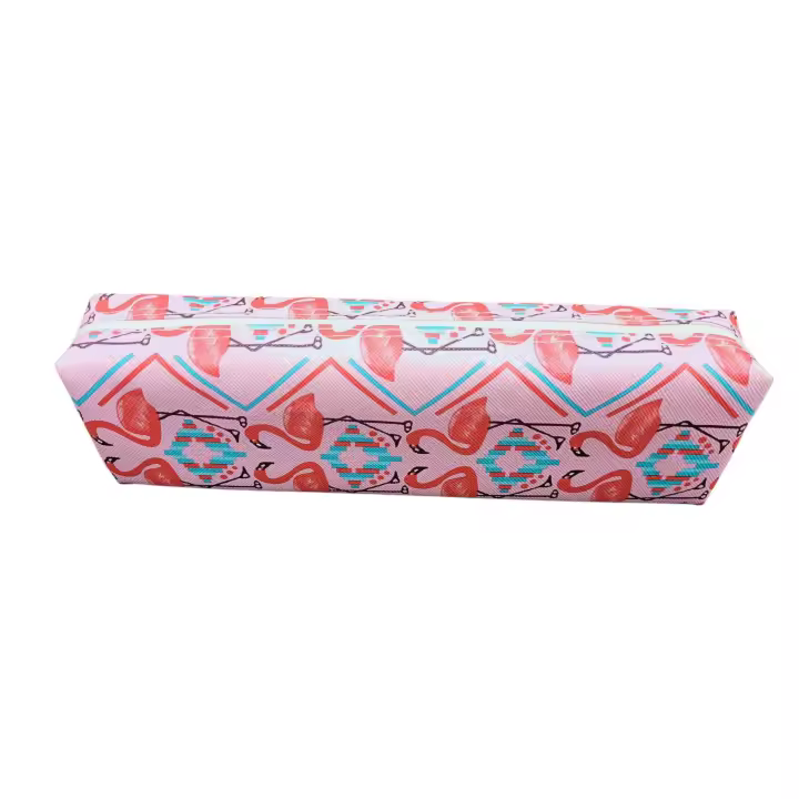 SANYAN - Estuche escolar - Color Rosa con Cisnes Rosas - Mide 21x6x4cm - Con Cremallera - Poliéster - Diseño Exclusivo - Para Trabajo y Escuela - 1