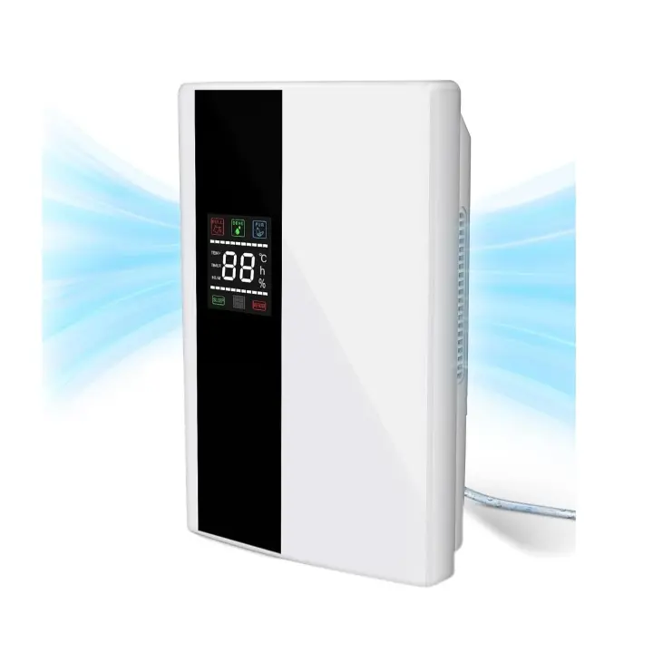 Deshumidificador 2200ML, Deshumificadores de Humedad Electrico, Temporizador 24H, con Pantalla LCD, Silenciar, Automático Descongelación y Apagado, Deshumidificador Electrico con Control Remoto Adecuado para Dormitorio, Cocina, Baño, Guardarropa - 1