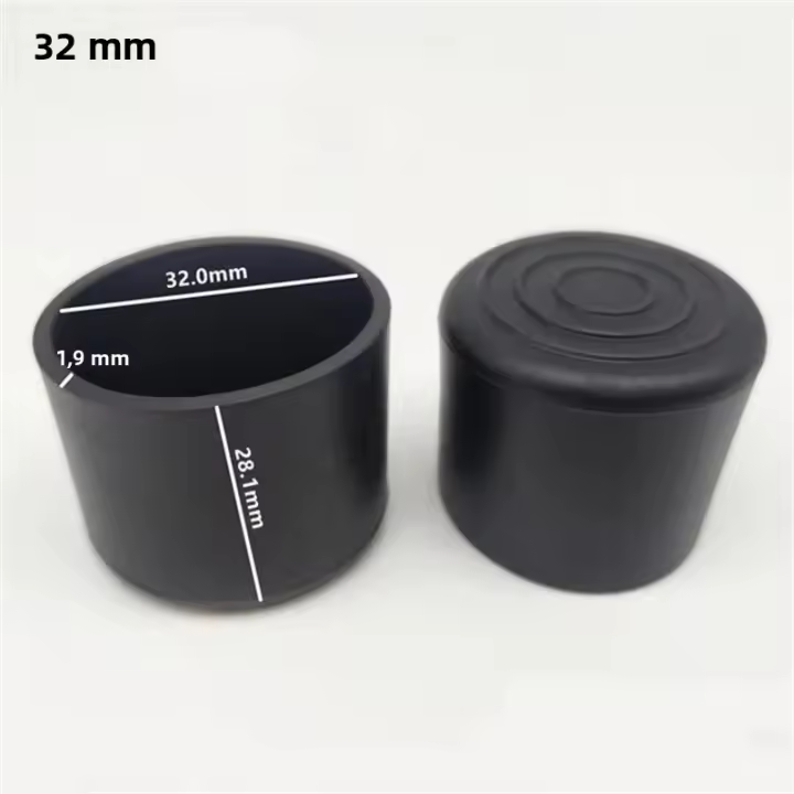 16Pcs Tapas De Pies De Muebles En Silicona Negro/Transparente Antideslizante Protector De Piso Reducción De Ruido Cubiertas De Final - 1