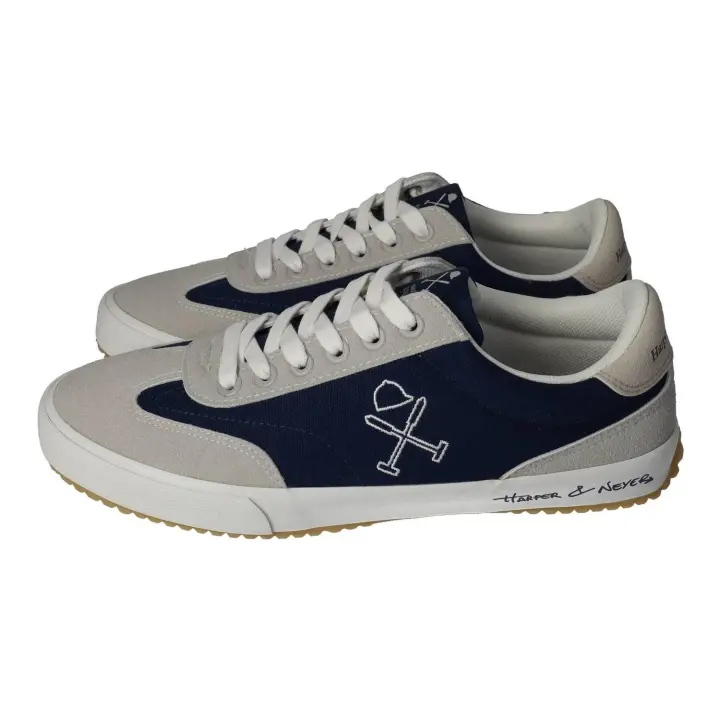 Zapatillas marca HARPER & NEYER para hombre en color marino. Zapatillas casuales Harper & Neyer, lona transpirable, suela flexible y diseño urbano en azul marino. - 1