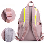 Mochila De Color Sólido Con Manija De Malla Y Correa Curvada De Alta Capacidad Para Viajes Cierre De Cremallera Capa Interna De Nylon Para Hombres Y Mujeres - details 15