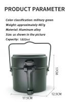 TARKA Caja De Almuerzo Para Camping Con Taza De Acero Inoxidable Set De Cocina Al Aire Libre Utensilios De Comedor Militar - details 0