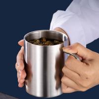Taza De Café De Acero Inoxidable 200/300/400ML Taza Termo Doble Capa Antigolpes Portátil Para Bebidas Como Cerveza Té Jugo - details 2