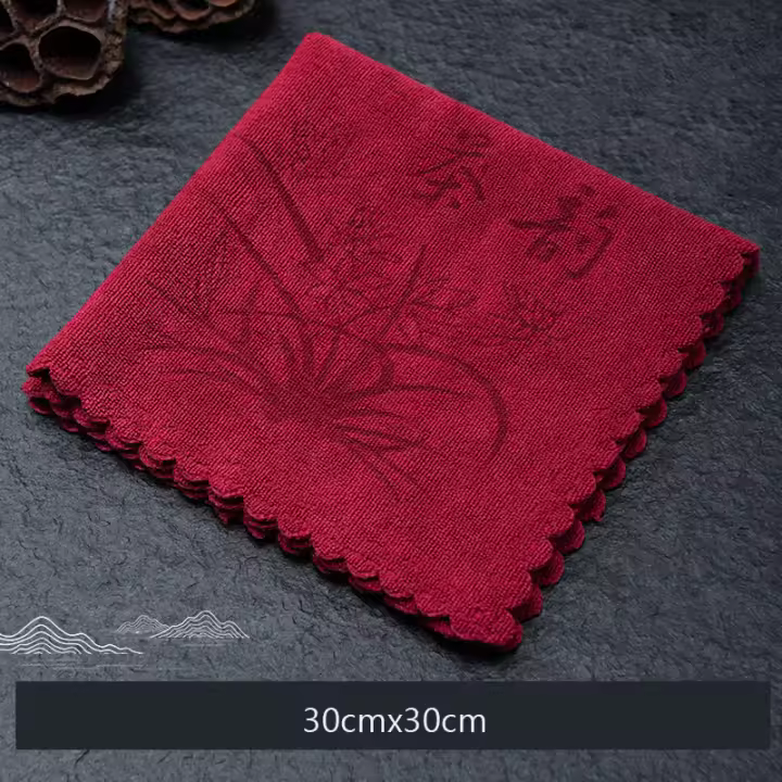 Toalla De Cocina Portátil GIANXI Toalla De Mano Absorbente Roja Para Hoteles Turísticos Toalla De Café Accesorios De Cocina - 1
