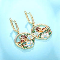 Pendientes Colgantes De Diseño De Pájaro Esmalte Huitan Para Mujer Joyería De Moda Nueva 2022 Tendencia Boda Creativa - details 5