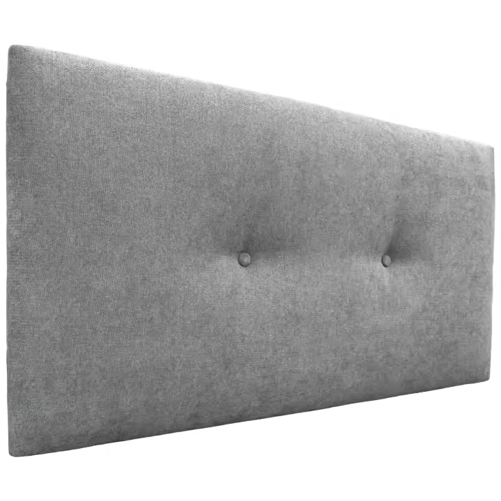 DHOME Cabecero de Polipiel o Tela Acualine Liso con Botones Tapizado Colores Cabezal Lujo Cama Dormitorio Moderno Acolchado (Gris Tela) - 1