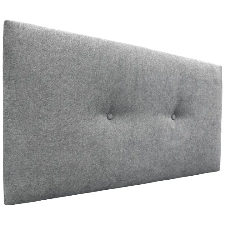DHOME Cabecero de Polipiel o Tela Acualine Liso con Botones Tapizado Colores Cabezal Lujo Cama Dormitorio Moderno Acolchado (Gris Tela) - 1