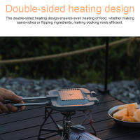 Panqueque Multifuncional Para Camping Y Picnic Con Mango Desmontable Herramienta De Cocina Al Aire Libre Para Desayuno Y Sándwiches Doble Cara - details 8