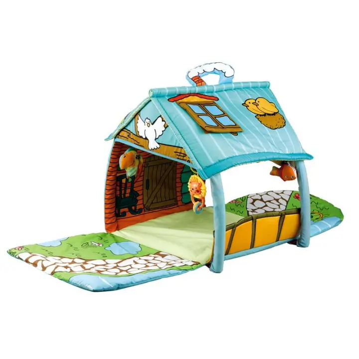 Disok Casa Grande Acolchada Alfombra Infantil - Regalos Originales para Bebés y Recién Nacidos - Suelo Bebés Gimnasio Niños - Medidas 142x142x45 Cm - 1