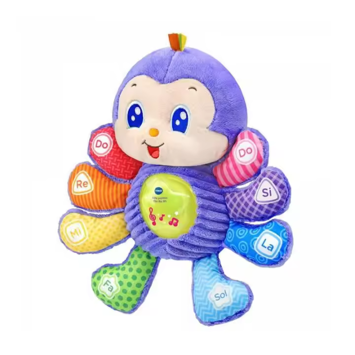 Juguete Apilable Lila Patitas Do Re Mi de Vtech - Aprende y Duerme con 8 Patas de Colores - 1