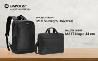 Unykach Maletín Urban MA17, Impermeable, Acolchado para Ordenador Portátil hasta 17,3", 44 cm, Ligero, Elegante, con Bolsillos Interiores, Correa Ajustable y Desmontable - details 0