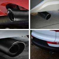 Tubo de escape grande negro, manguito de escape, garganta trasera, boquilla de escape, modificación, accesorios decorativos de acero inoxidable para automóviles. - details 3