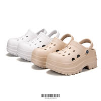 Sandalias De Tacones Altos Para Mujer Verano Cuña Plataforma Cerrada Antideslizante Suela Gruesa EVA Color Negro Blanco Caqui - details 12