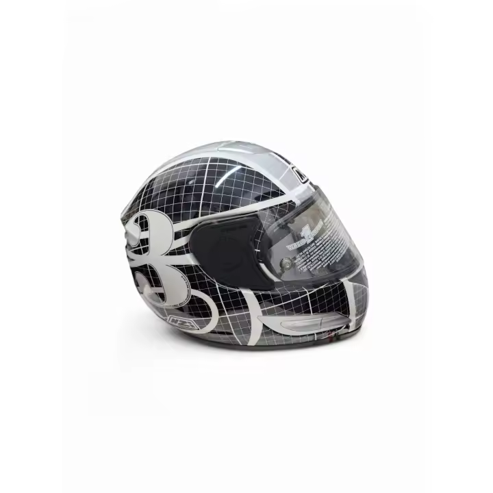 Casco integral Fibra de Vidrio NZI Spyder 3 BAP - Negro blanco - 1